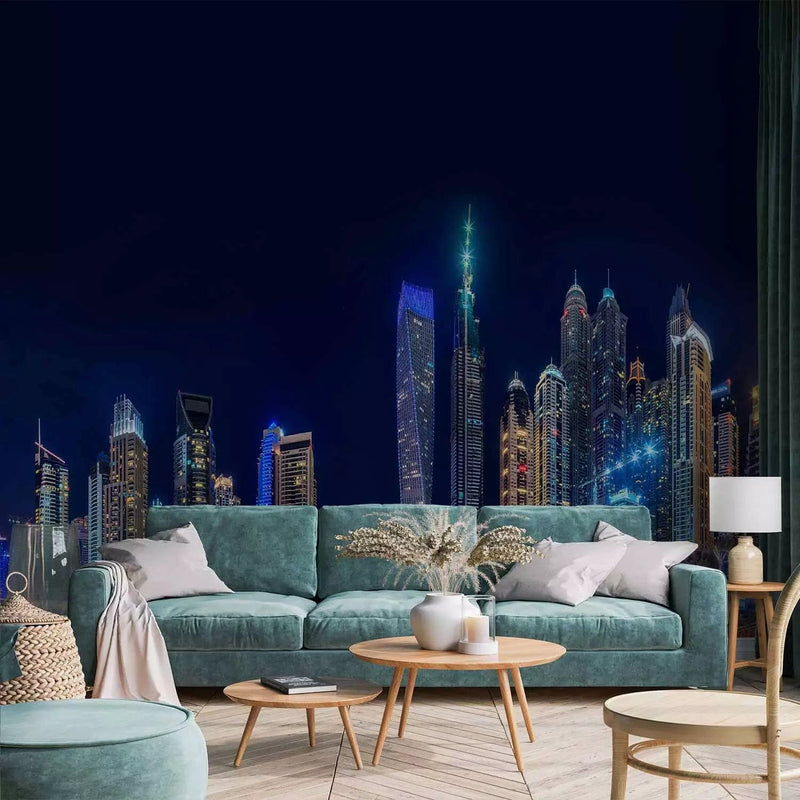 Fototapetai Su „Night City“ - naktis Dubajuje - 99036 G -At