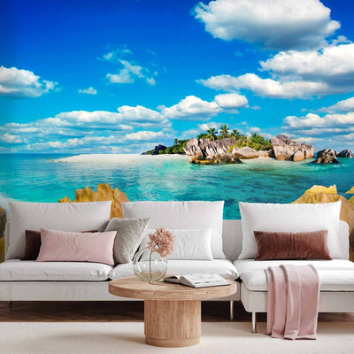 Wall Murals - Uninhabited Island - landscape with turquoise water and rocks, 61702 G-ART