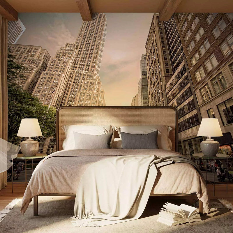 Wall Murals - New York with pedestrians and taxis - 61531 G -art