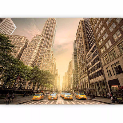 Wall Murals - New York with pedestrians and taxis - 61531 G -art