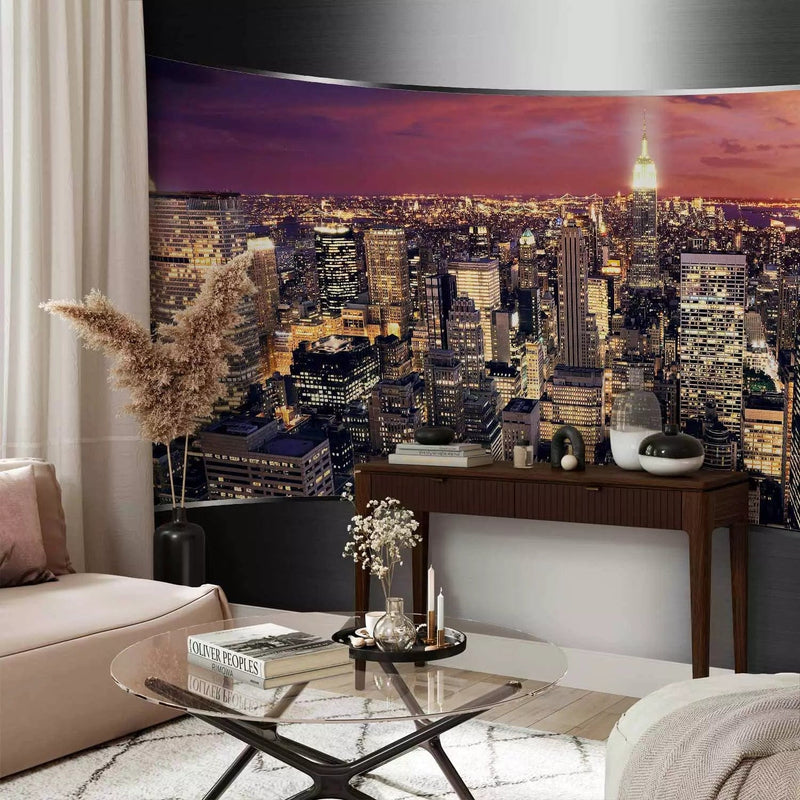 Wall Murals - New York architecture - skyline of skyscrapers at sunset G-ART