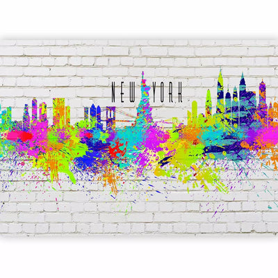 Wall Murals - Colorful abstraction of New York with the Statue of Liberty, 59776 G-ART