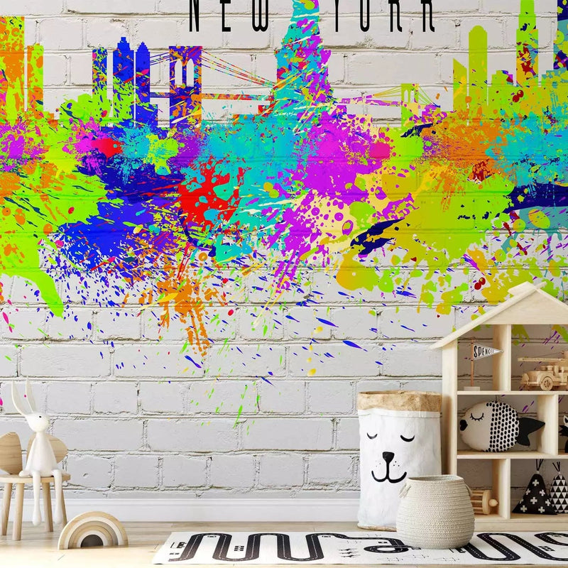 Wall Murals - Colorful abstraction of New York with the Statue of Liberty, 59776 G-ART