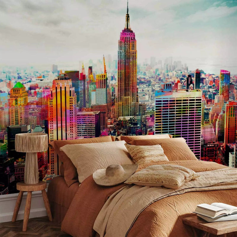 Wall Murals - New York Colors - Architecture with Colored accents G -Art