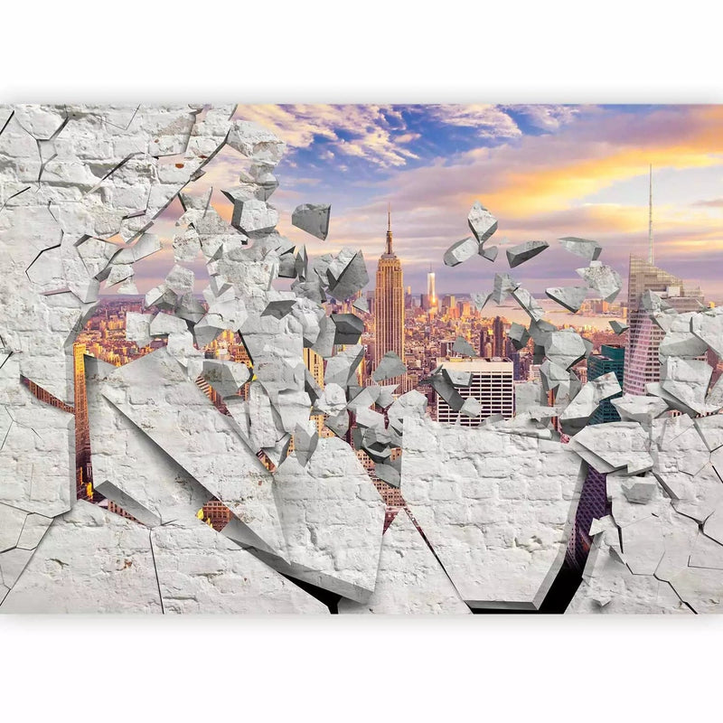 Wall Murals - from the white brick wall - New York Landscape, 63954 G -Art