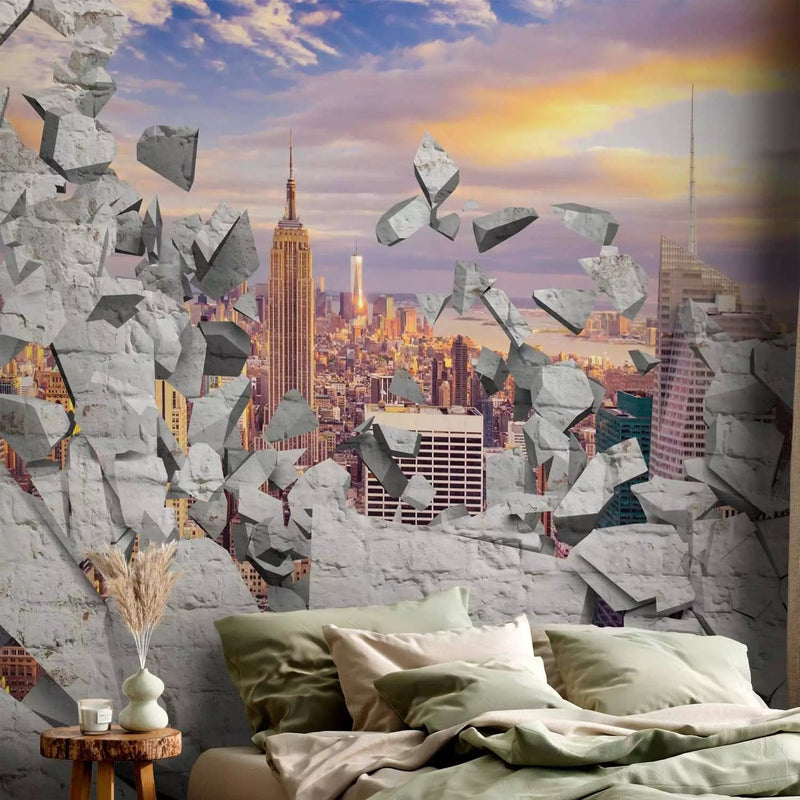 Wall Murals - from the white brick wall - New York Landscape, 63954 G -Art