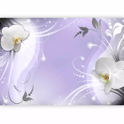 Wall Murals - Wall Murals with flowers in soft purple color, 97324 G-ART