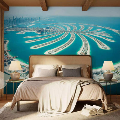 Wall Murals With a palm island in Dubai. View of Bird's Flight G-Art