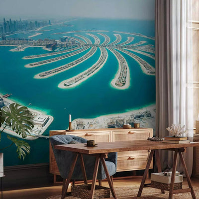 Wall Murals With a palm island in Dubai. View of Bird's Flight G-Art