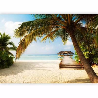 Beautiful Nonwoven wall murals with Palm and Ocean -, 61681g -art