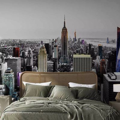 Wall Murals With ñujork skyscrapers in gray shades, 61651g-art