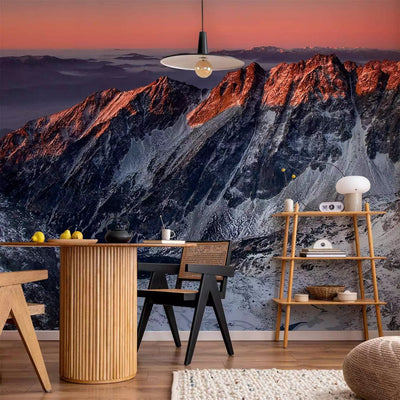 Wall Murals -Winter mountain landscape - sunrise over the mountains, 59974 G-ART