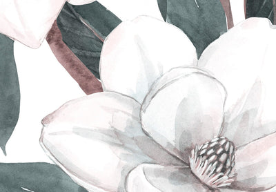 Fototapetes - Pavasara magnolijas zaļos, baltos un rozā toņos, 137262 G-ART