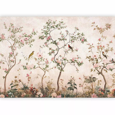 Wall Murals - flowering bushes with birds in the middle of lush vegetation in G-ART