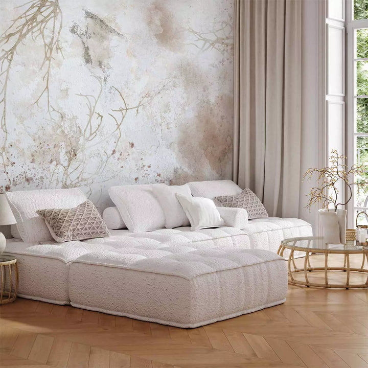 Fototapetes - Pelēki brūna abstrakcija ar zariem - 143796 G-ART