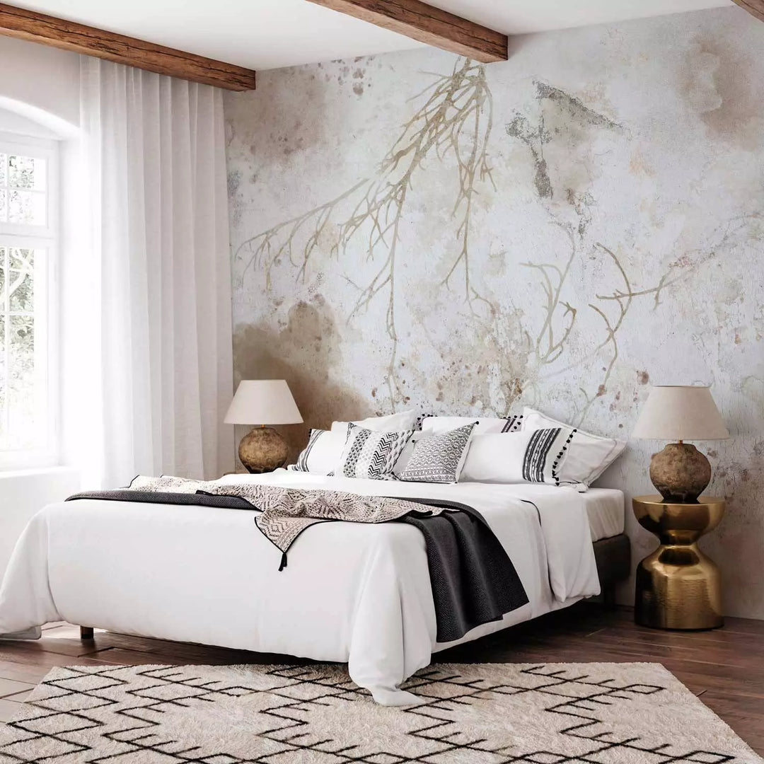 Fototapetes - Pelēki brūna abstrakcija ar zariem - 143796 G-ART