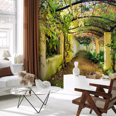 Wall Murals Arts element that forms a shady path - pergolag -art