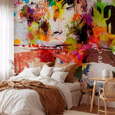 Modern Wall Murals with graffiti with a woman's face, 64498 G-art