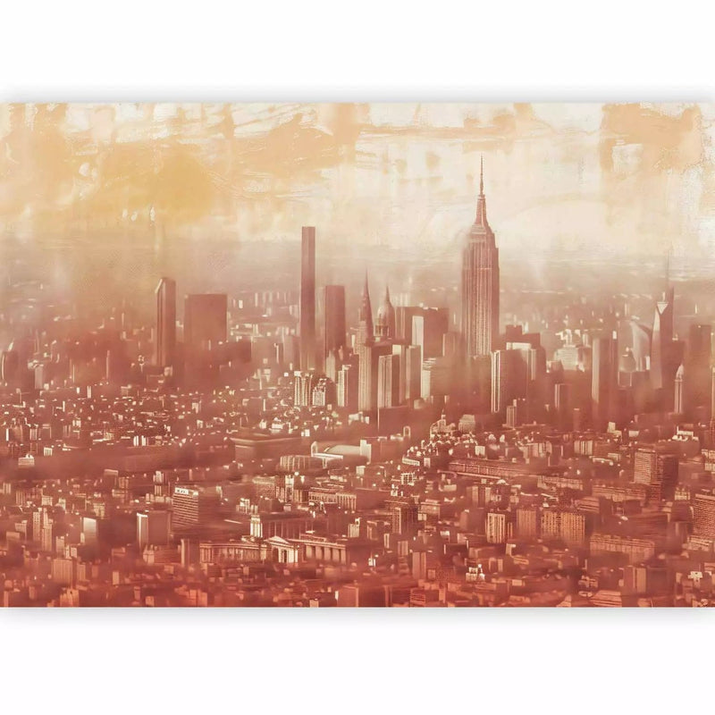 Wall Murals - City view in terracotta, 160004 - buy at G-ART