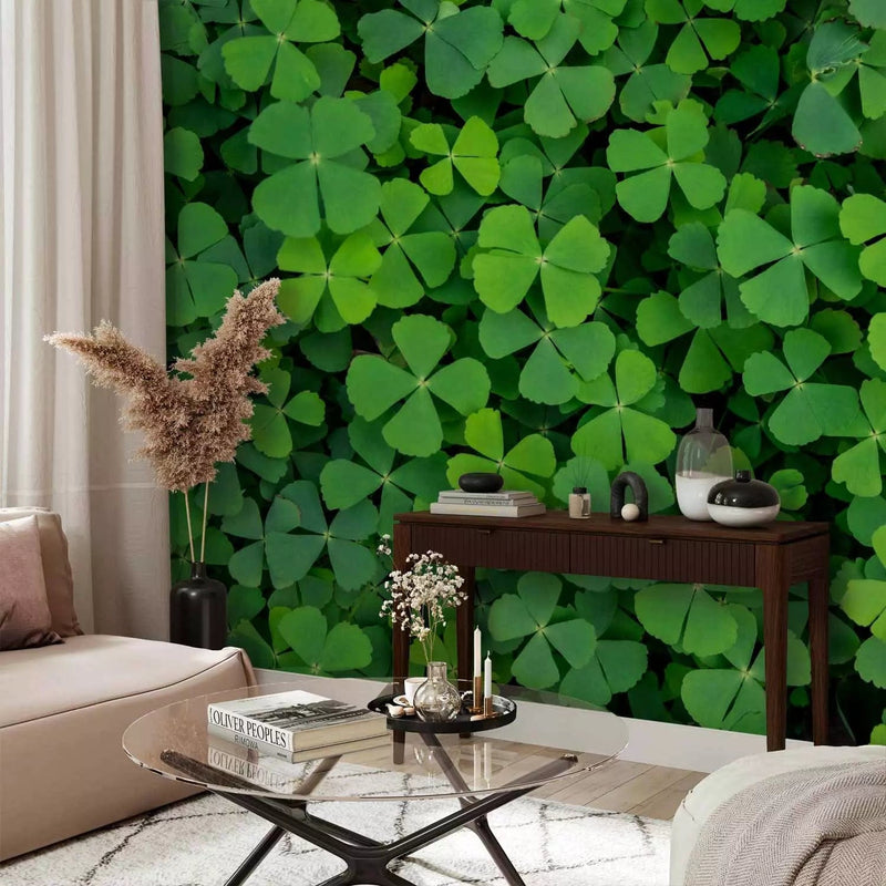 Wall Murals for the bedroom - meadow clover in green, 91846G-ART