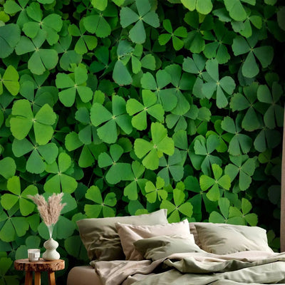 Wall Murals for the bedroom - meadow clover in green, 91846G-ART