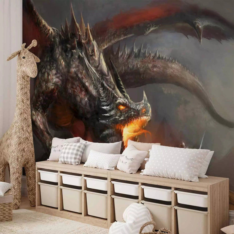 Wall Murals for a youth room in fantasy style - Dragon fire, 59719G-ART