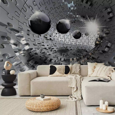 Wall Murals - Puzzle - tunnel, metallic color, 63839G-ART