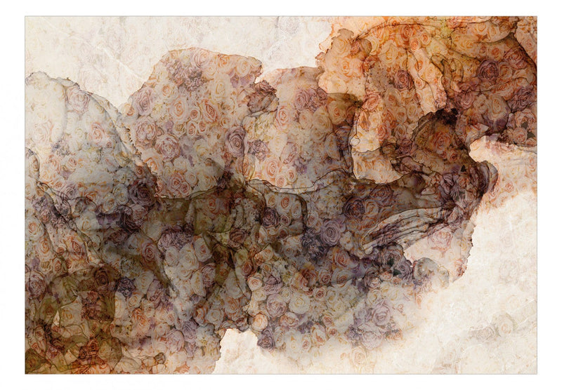 Fototapetes - Raksts ar rozēm abstraktos mākoņos, 138053 G-ART