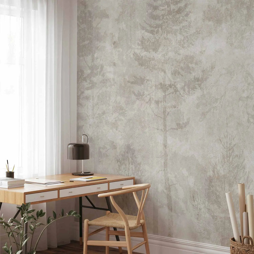 Wall murals - Silence of the morning mist: Smoky forest harmony, 145252