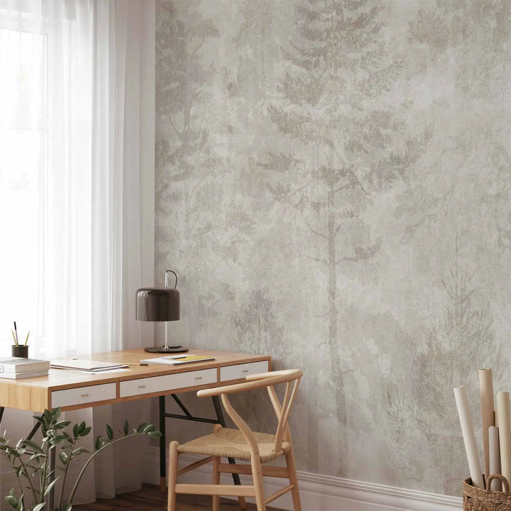 Wall murals - Silence of the morning mist: Smoky forest harmony, 145252
