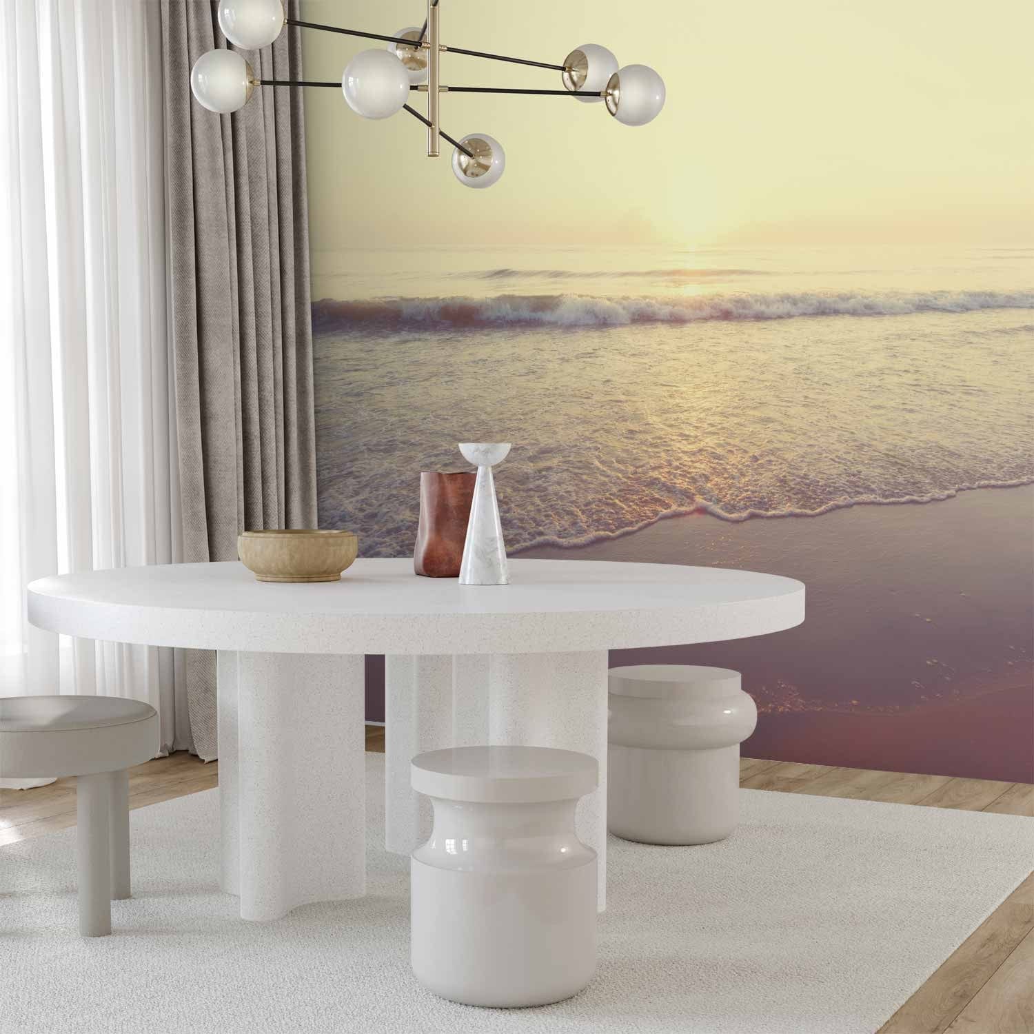 Fototapetes ar jūru un skaistu skatu - Rīta pludmalē, 64889  G-ART