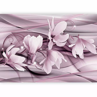 Violetti Valokuvatapetti Magnolialla ja abstraktiolla - 64111, hinta G -ART