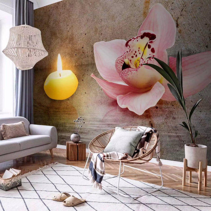 Beautiful Wall Murals with pink orchids and brown background, 60215 - buy G -art