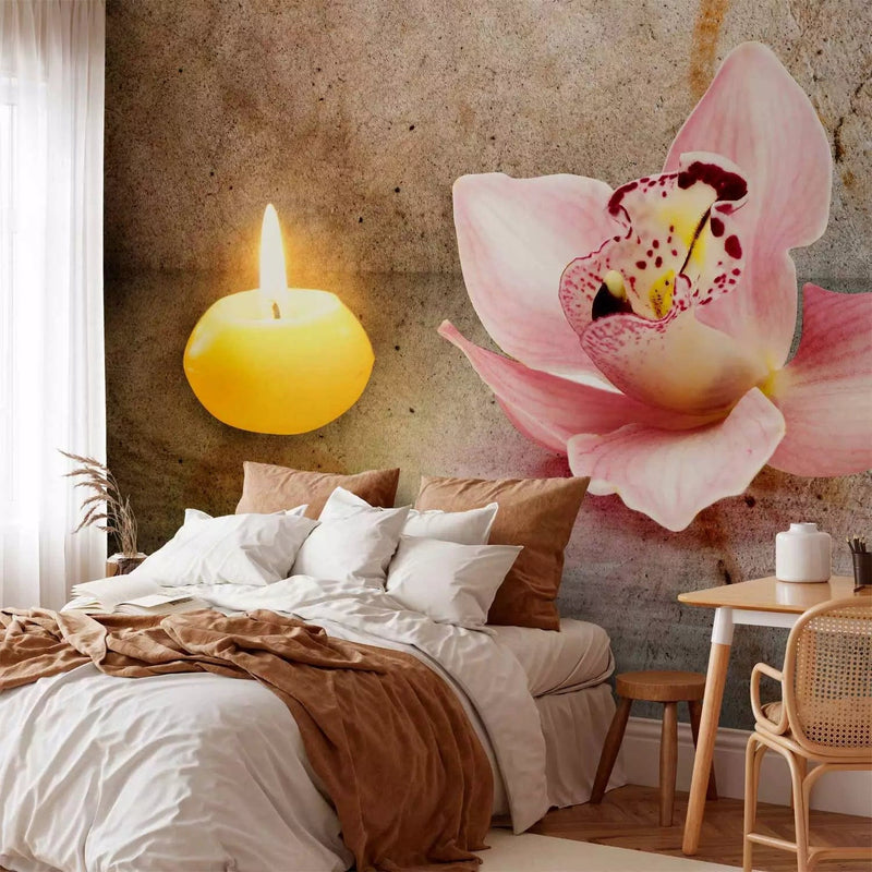 Beautiful Wall Murals with pink orchids and brown background, 60215 - buy G -art