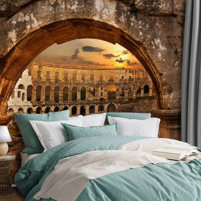 Wall Murals - Architecture - Pulse amphitheater in the background of sunset, 97529g -art