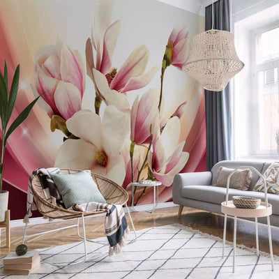 Wall Murals with magnolia flowers in the color of the sarlana - excellent quality g -art