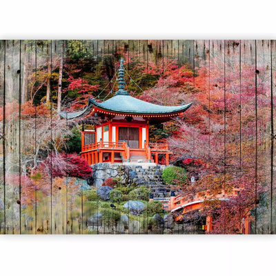 Fototapetai Japoniško stiliaus - Autumn Japan, 94953, raudonų tonų G-ART