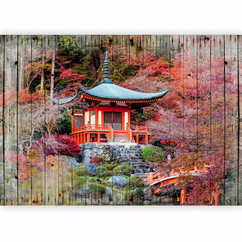 Valokuvatapetti Japanilaiseen tyyliin - Autumn Japan, 94953, punaisissa sävyissä G-ART