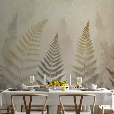 Wall Murals - fern leaves in soft, muted tones, 161118 G-ART