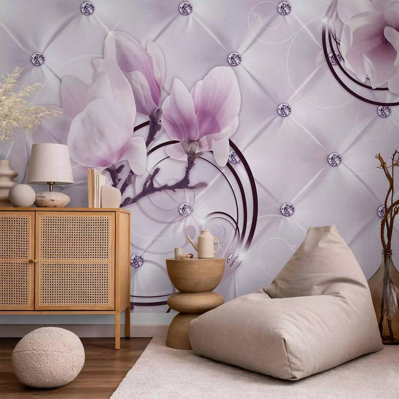 Wall Murals - Purple magnolia and gems, 64395g-art