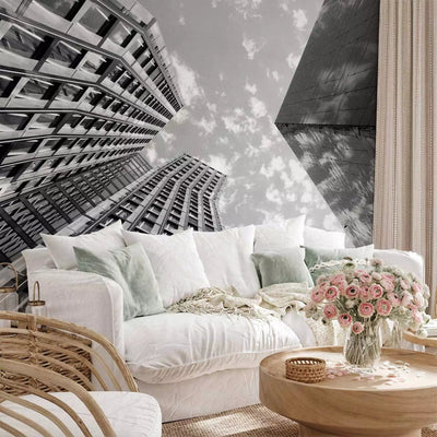 Wall Murals with the city theme in gray, 64443g-art