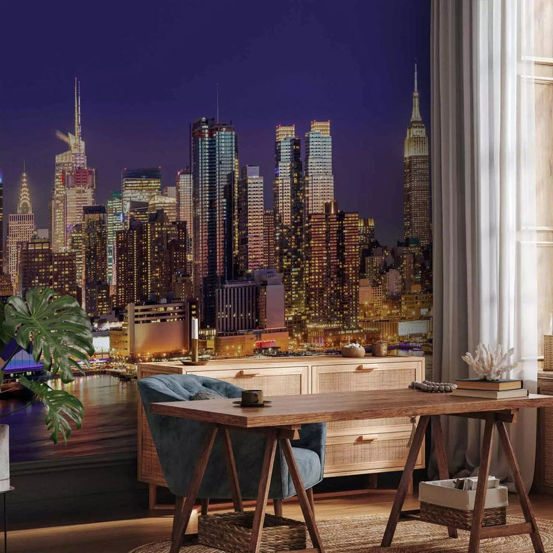 Wall Murals With Night New York - NYC: Night City - 90184G -Dart