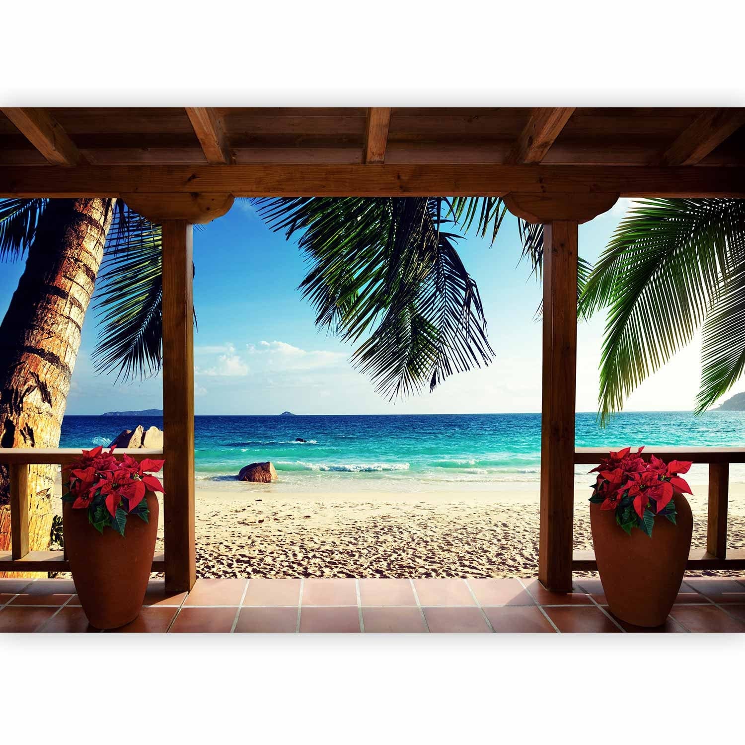 Tropiskas fototapetes ar vasaru - Saulainas atmiņas, 61710 G-ART