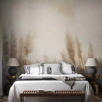 Wall Murals with reed in pastel shades, Merino G-ART