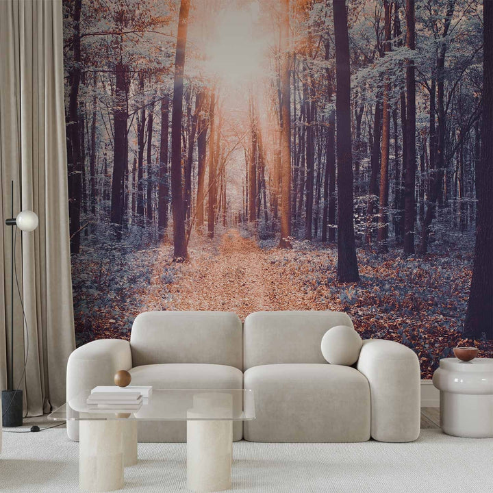 Dabas fototapetes ar mežu - Saules stari, 64599 - 350x256 cm G-ART