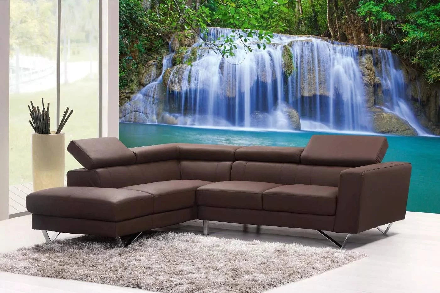 Fototapetes - Skaists neliels ūdenskritums, N3245, 375x250 cm, zilā D-ART