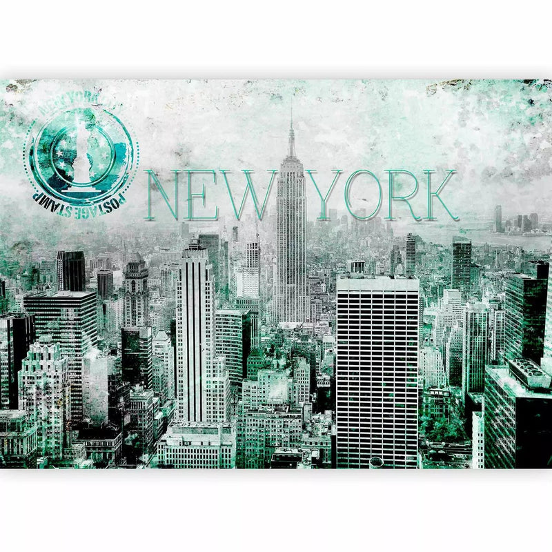 Wall Murals with New York in Emerald from a bird&