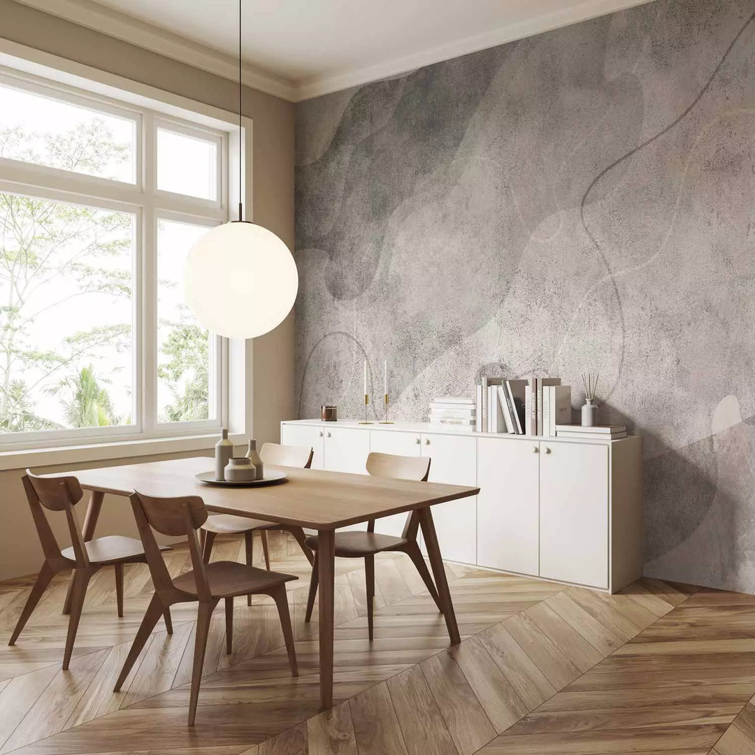 Fototapetes - Strukturēti viļņi bēšos un pelēkos toņos, 149242 G-ART