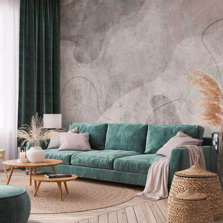 Fototapetes - Strukturēti viļņi bēšos un pelēkos toņos, 149242 G-ART