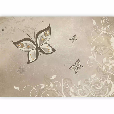 Wall Murals for children's room in beige color - Butterfly wings, 61299G-ART